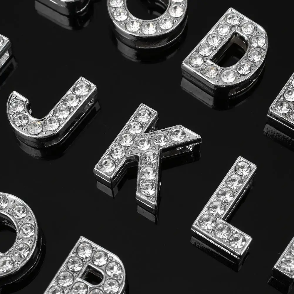 26 шт., вечерние, серебряные, сделай сам, A-Z, набор букв, алфавит, начальный Шарм для изготовления ювелирных изделий, декоративные поделки