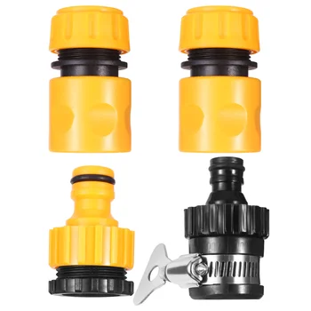 

8PCS/Set 1/2 inch Quick Release Connection Joint Fittings Garden Water Pipe Connectors Car Wash Water Pipe Faucet (Yellow)