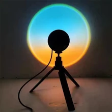 Lampe led avec projecteur d'atmosphère arc en ciel, USB, luminaire décoratif d'intérieur, idéal pour une chambre à coucher ou un salon