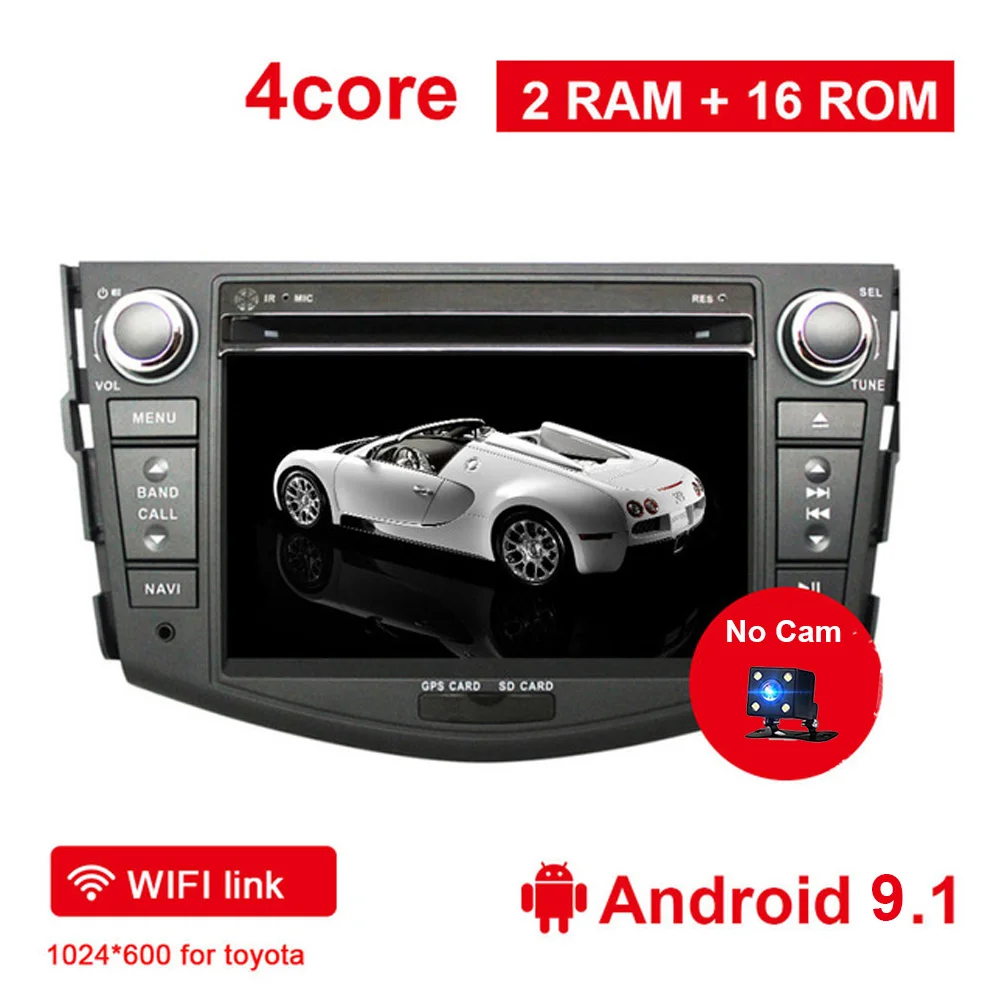 Android 9,1 7 ''2Din автомобильный DVD плеер для Toyota Rav4 RAV4 автомобильный Радио Аудио; стерео; GPS Навигация Аудио Видео плеер Зеркало Ссылка - Цвет: Car DVD no Cam