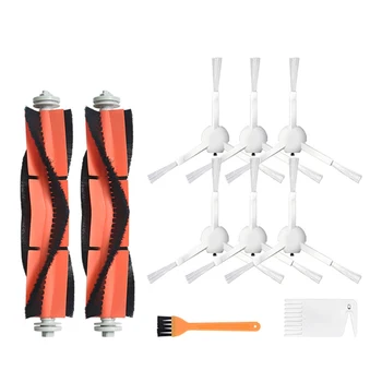 

-10 Pcs Main Brush Side Brushes for Xiaomi Mijia 1C STYTJ01ZHM Robot Vacuum Cleaner Parts Accessories