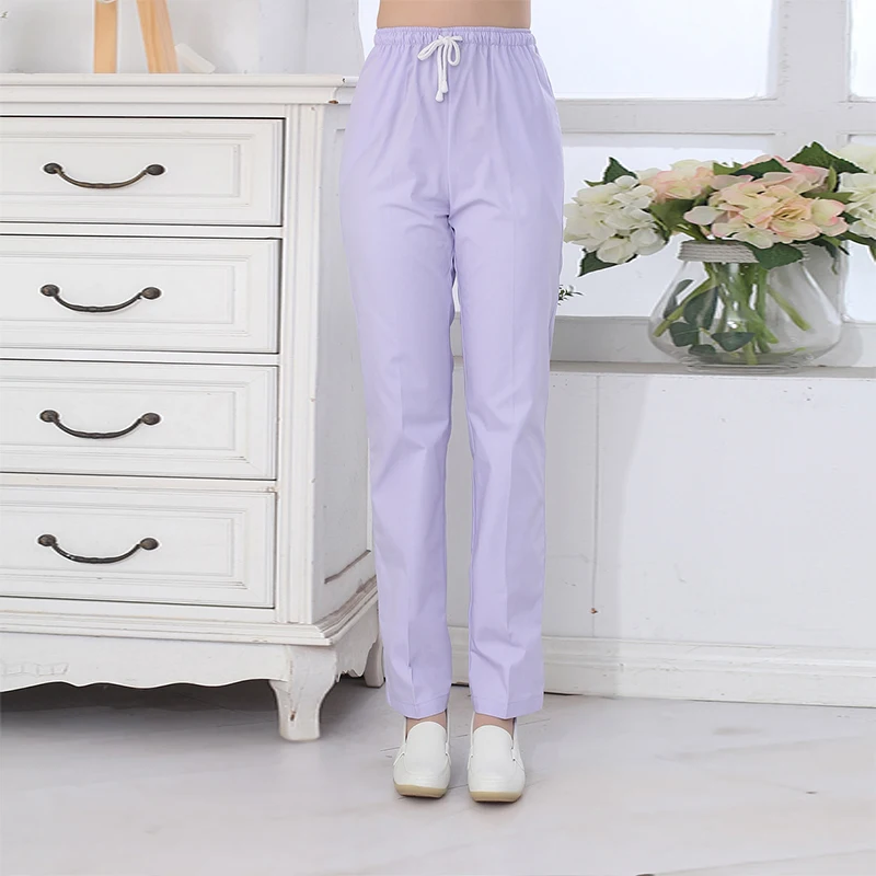 pants Новые больничные рабочие брюки для кормления стоматологические медицинские брюки санитара униформа для доктора нижняя часть хлопок больше карманов спа кормящих брюки санитара - Цвет: pants