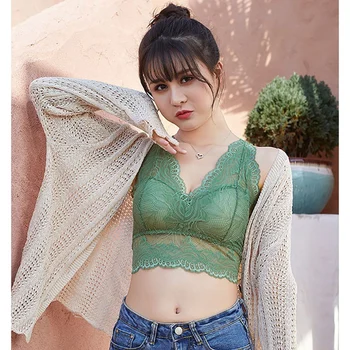 

Summer Sports Fitness Camisole Sexy Lace Gathered Breathable Tube Top Cross Shoulder Strap Underwear 2020