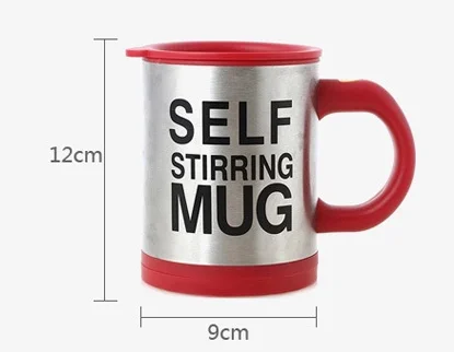 Self-Stirring Coffee Mug with 16oz Capacity - No Battery Required