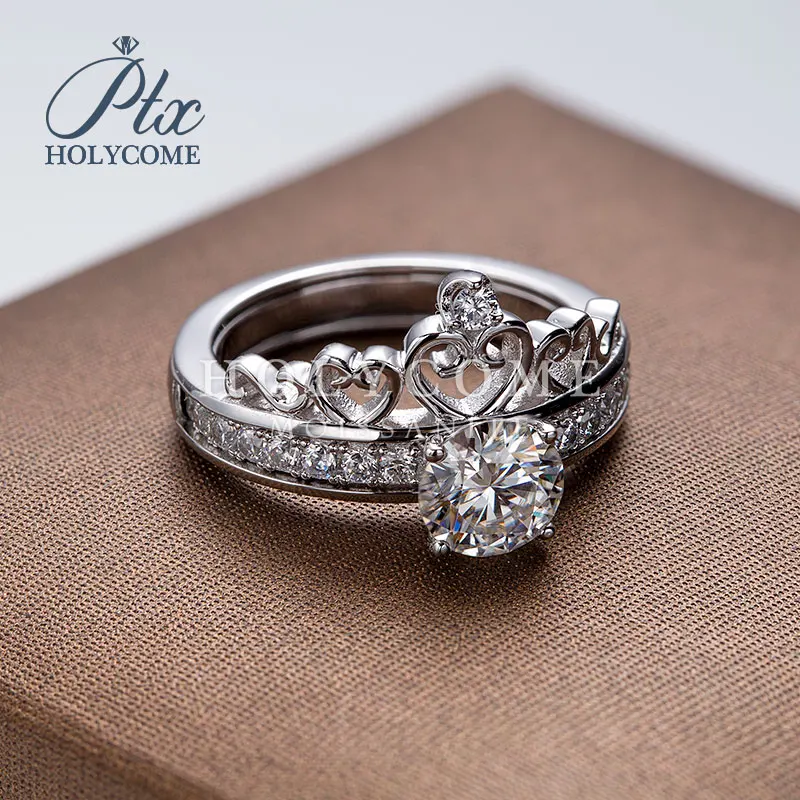 Кольцо женское круглое серебряное с мусанитом 1 карат|Кольца| |