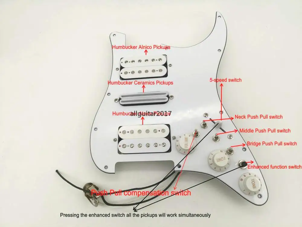 Hsh Strat Wiring Diagram - Pickups Wiring Hsh Autosplit With A Standard