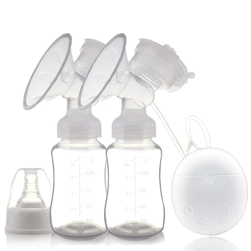 

Double Electric Breast Pumps Powerful Nipple Suction Baby Milk Bottle Cold Heat Pad Nippl USB Electric Correction Breast Pump