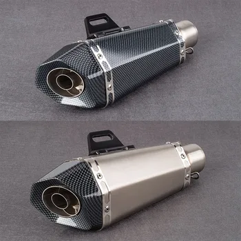 

51mm universal tapered motorcycle exhaust pipe with DB killer escape moto for R6 XJ6 ZX6R ZX10R MT07 MT09 Z800 CBR500R CBR300R