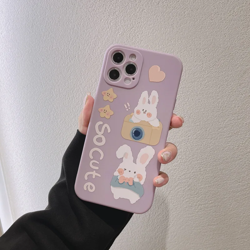 С изображением &quotКролик&quot мобильный телефон чехол подходит для iPhone11 12Pro Max мини X