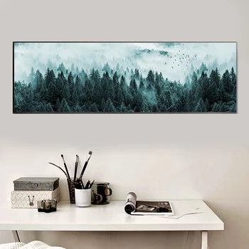 

Nordic Poster forest Landscape Tree Painting Grassland Modern Poster and Prints for Living Room Bedroom Home Decoration Unframed