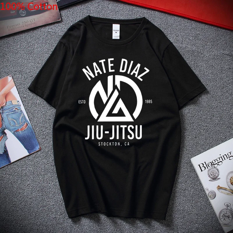 100% хлопок Nate Diaz Crazy футболка MMA Sport Stockton Brothers Fighter боксерские футболки одежда Топ с