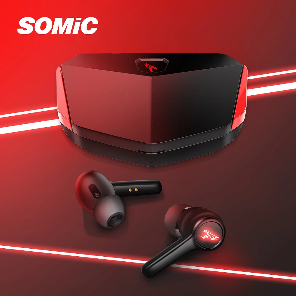 SOMIC наушники вкладыши TWS True Беспроводной Bluetooth 5 0 спортивные Stereophon громкой связи