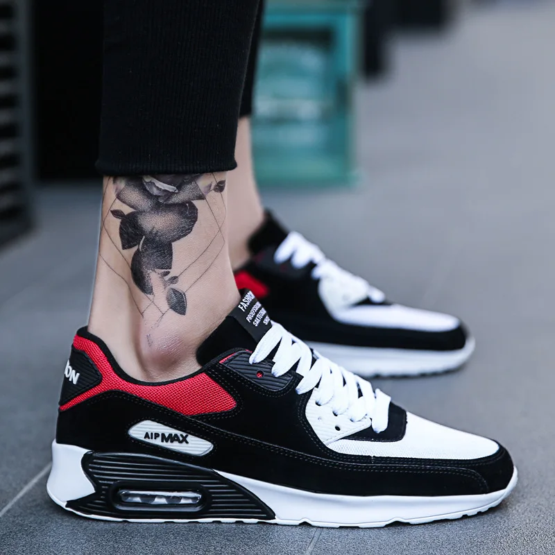 

Men Casual Shoes Running Air Shoes Men Cushion Comfortable Breathable Lace-Up Outdoor Stability Jogging Sneaker Size 39-45