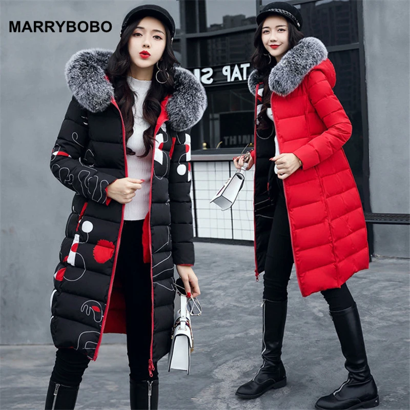 Новинка 2019 женские парки с капюшоном принтом повседневная куртка длинным