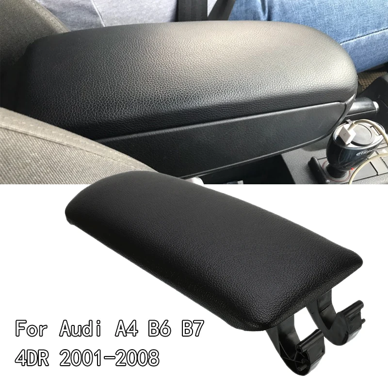 For Audi A4 B6 B7 4DR 2001-2008 Armrest Center Console Lid Latch Cover Leather Cap Auto Interior Replacement Parts | Автомобили и