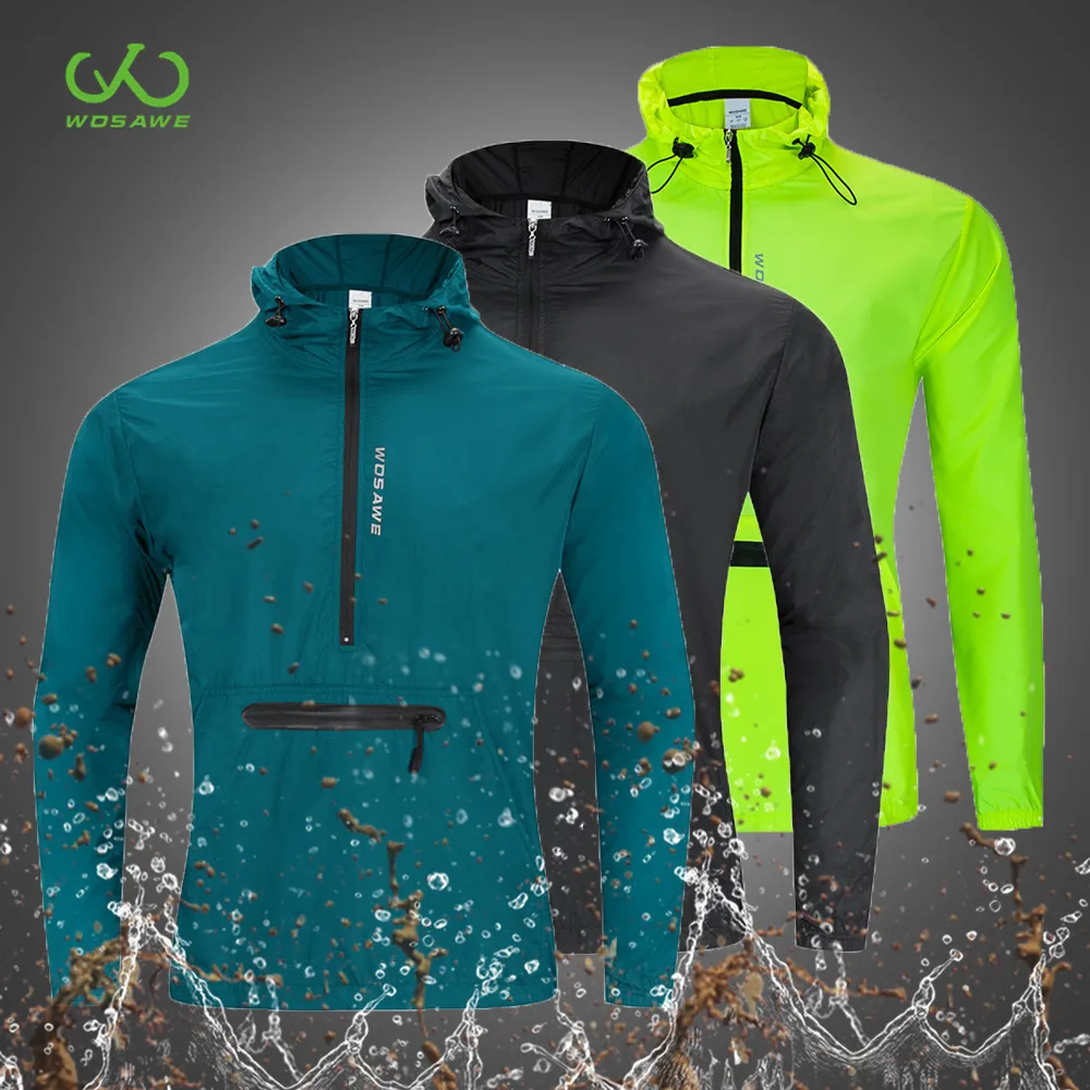 WOSAWE тонкие мотоциклетные куртки с капюшоном светоотражающая ветровка для мужчин