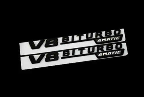 2 шт. для V8 BITURBO 4matic черный Крыло эмблемы значки авто 3D | Автомобили и мотоциклы
