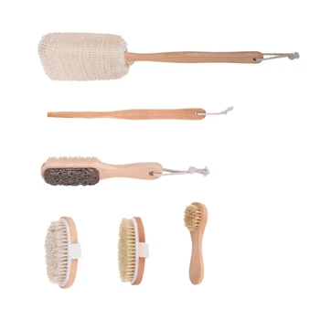

HOT SALE 5PCS Good Quality Bath Kit for Bathroom Scrub Bath Good Quality for Bristles Bath Face Massage Bath Suit Massage Brush