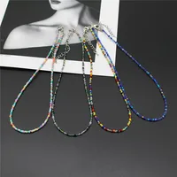 Collier ras du cou coréen doux et coloré, style Boho, perles de graine, clavicule, pour femmes et filles, bijoux tendance, nouvelle collection 2