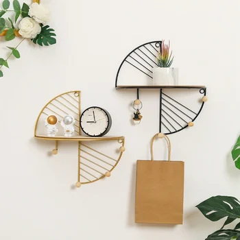 

Iron Round Wall Hanging Rack Storage Rack Decorative Rack Hook Iron Shelf Toy Doll Decoration Storage Rack