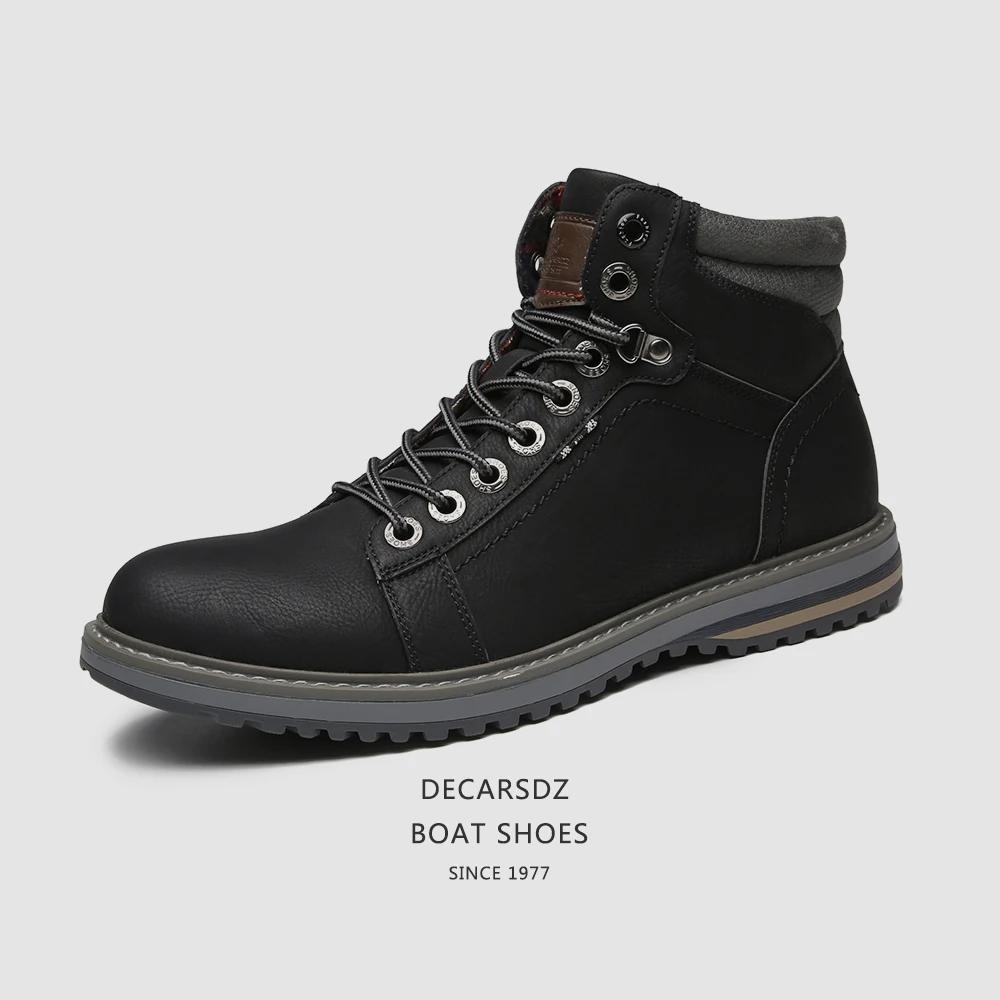 Man Shoes Men Boots Casual-Boots Hiking Outdoor Autumn Lace-Up Comfy High-Quality