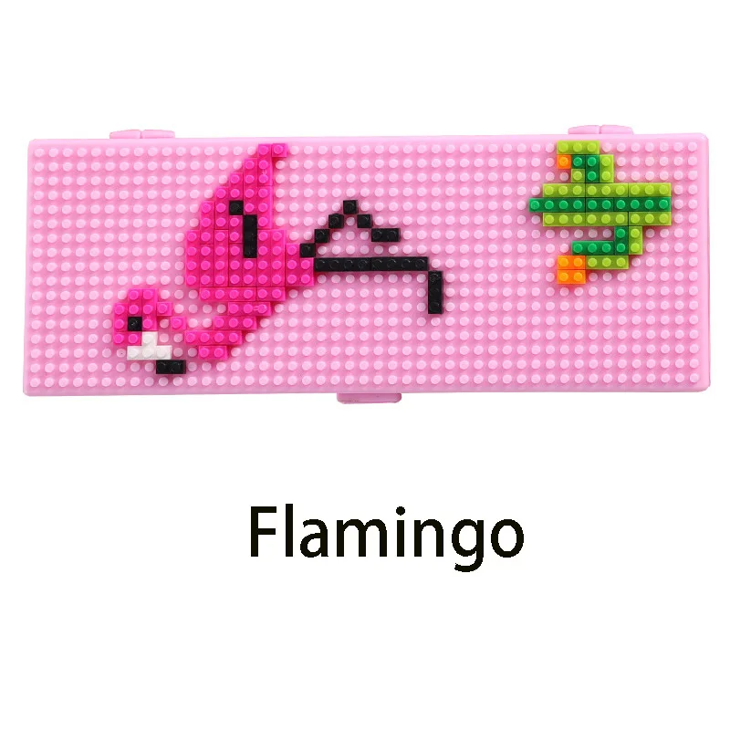 Креативный многофункциональный пенал ящик для детей/DIY студенческий пенал детский подарок пенал - Цвет: Flamingo