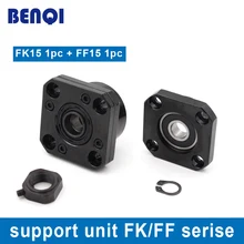 Sfu 2005 ballscrew unidade de apoio fk/ff15 fk15 lado fixo 1pc + ff15 flutuou lado 1pc suporte rolamento