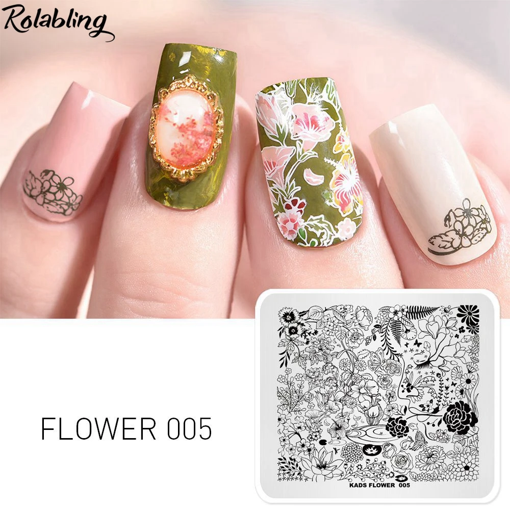 

1PC Nail Stamping Plates Beauty Flower Series Nail Templates Manicure Plate Nail Art Stamping Template Decoration Stamper Nail