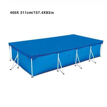 

Family Pool Cover Polyester Blue 220*150cm Heat Retaining Solar Swimming