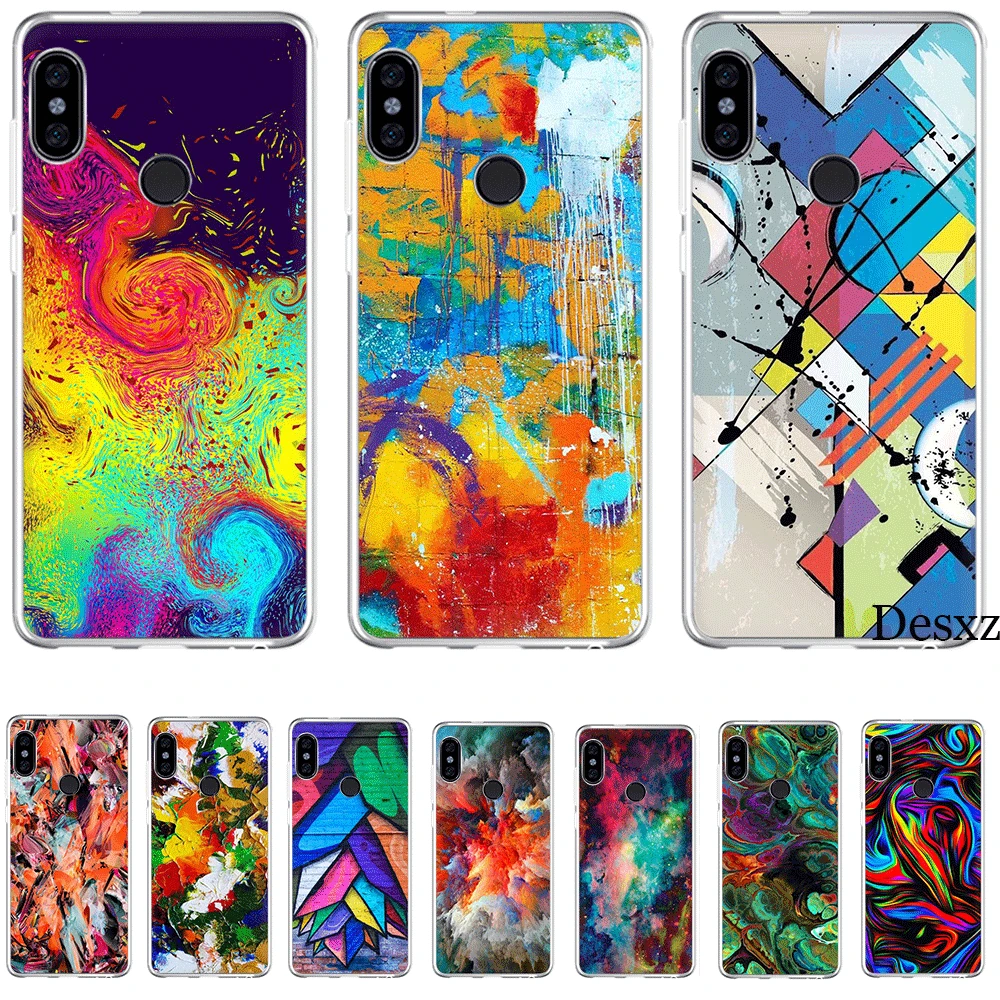 Чехол для телефона Xiaomi Redmi GO 7 S2 4A 4X5 5A плюс 6 6A 8A 7A K20 Pro крышка красочные граффити