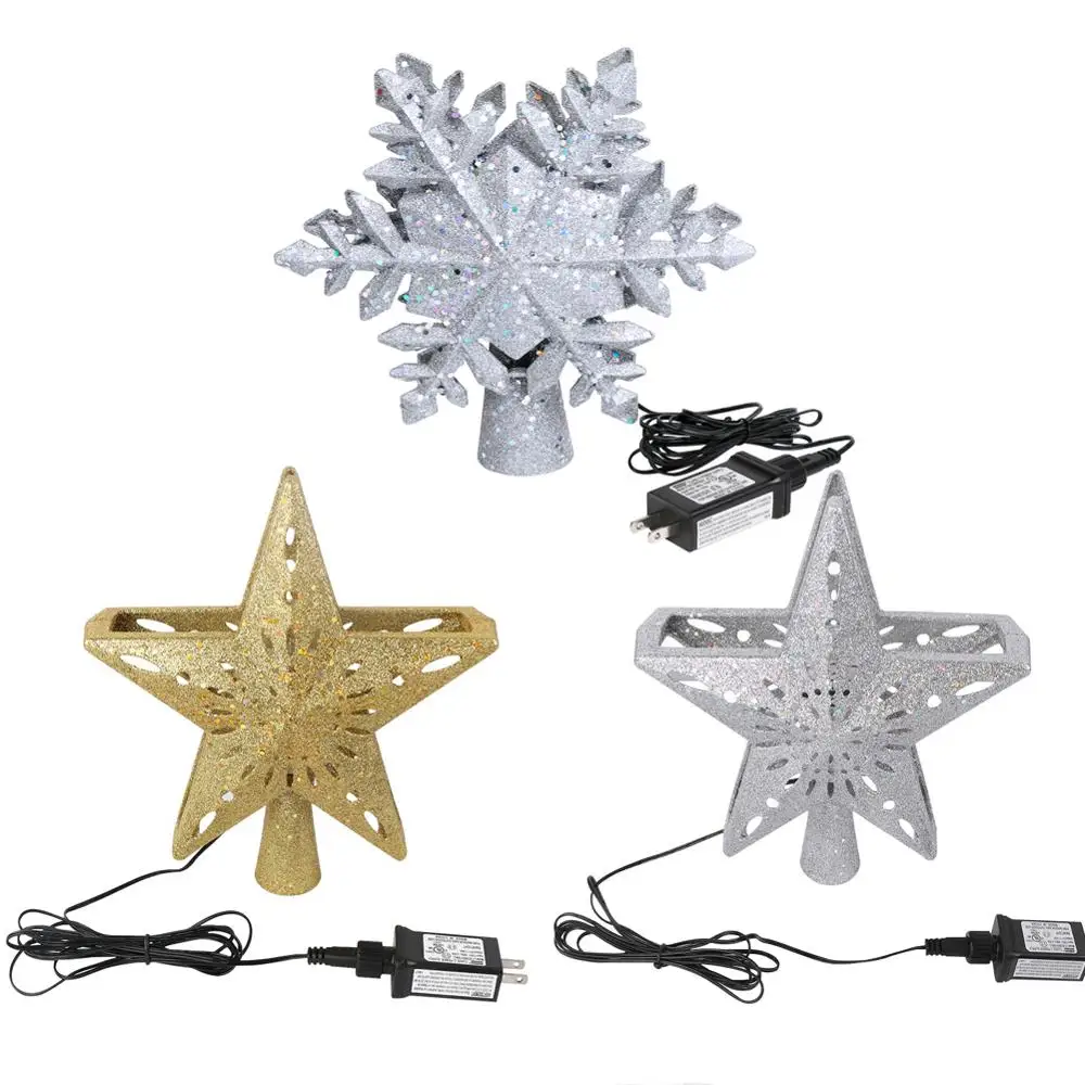 Christmas Tree Star Topper Projector Lights Christmas Tree Topper Lighted Star 3d Aliexpress
