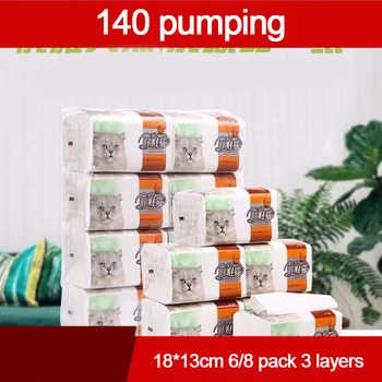 

6pcs/bag Special Price Paper Towels 420 Pieces Of Big Package Three-layer Thickened Paper Towels Large Size Toilet Paper