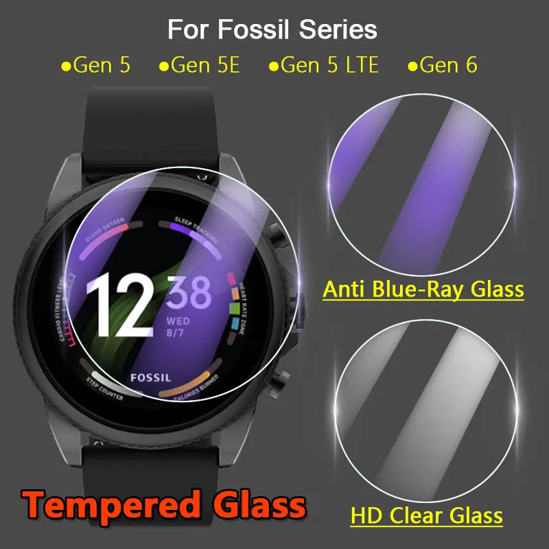 5 шт. Защита экрана для Fossil Gen 6 5E LTE 42 мм 44 Смарт-часы 2.5D прозрачные/с защитой от