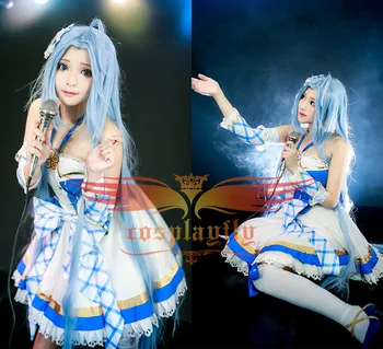 

Game GRANBLUE FANTASY The Animation Lyria Ruria Dress Fancy Lovely Cosplay Costume Outfit for Adult Women Socks Hairpin Dress