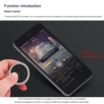 

Wireless Bluetooth Remote Control Car Steering Wheel Phone Selfie Video Steering Wheel Single Handle Bracket Player Receiver