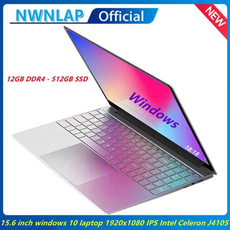 Игровой ноутбук Win 10 с клавиатурой подсветкой 12 Гб ОЗУ 512 SSD IPS 15 6*1920 Intel J4125 до 1080 ГГц
