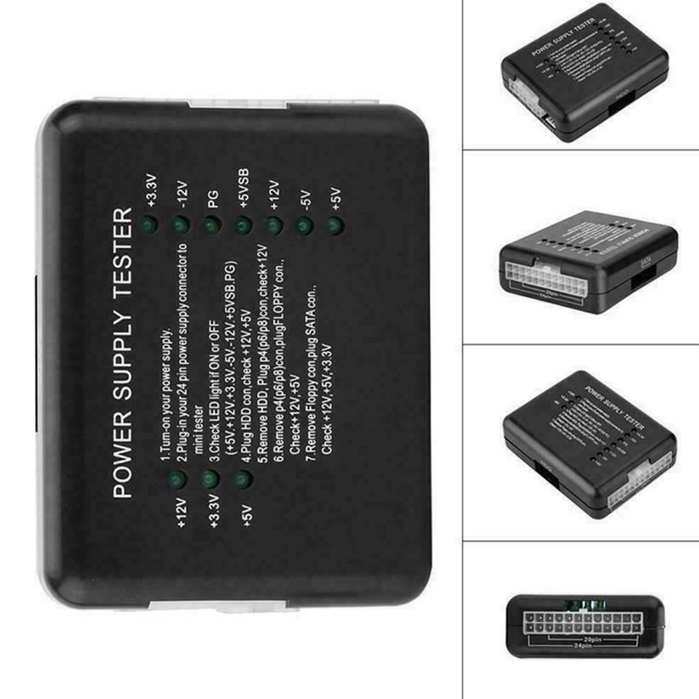 Измеритель SATA Led 12 в 5 В 3 мини точный тестер источника питания HDD PSU ATX 20/24 Pin