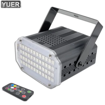 

48pcs 5050 LEDs Strobe Flash Light Portable 32W RGB 3IN1 Remote Sound Control Strobe Speed Adjustable For Stage Disco Bar Party