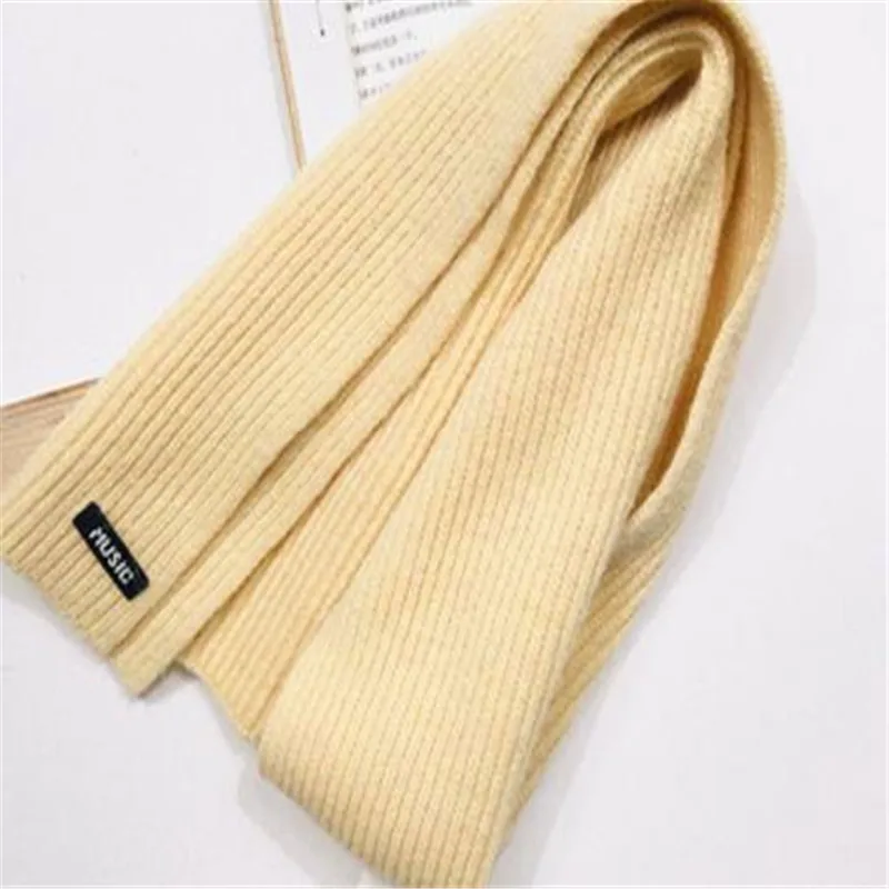 Детский шарф, зимний шерстяной вязаный шарф для девочек, Осенний красивый детский шарф в Корейском стиле на осень и зиму, BKX003 - Цвет: BKX003-beige
