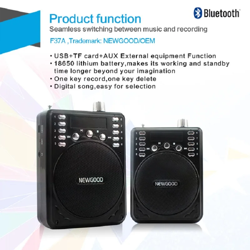 Портативный мини усилитель голоса проводной/беспроводной микрофон bluetooth колонка