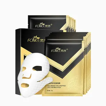 

Fonce Small V Face Peptide Line Carving Mask 5 Piece Lifts and Tightens Facial Anti-Wrinkle Repair Moisturizing Double Chin