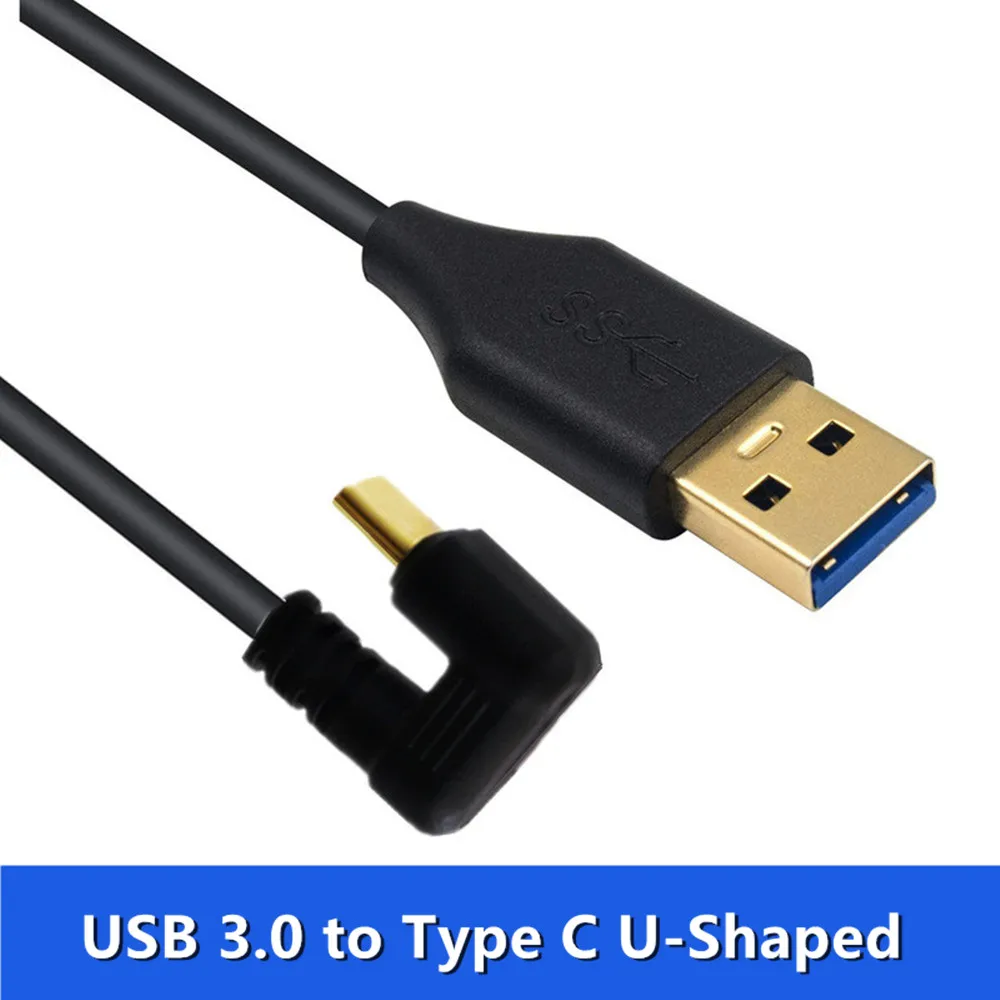 Cavo USB a molla 3A angolato sinistro destro a 90 gradi Micro Mini USB C tipo C cavo di ricarica rapida cavo di ricarica per telefono USB C 1.2m  7