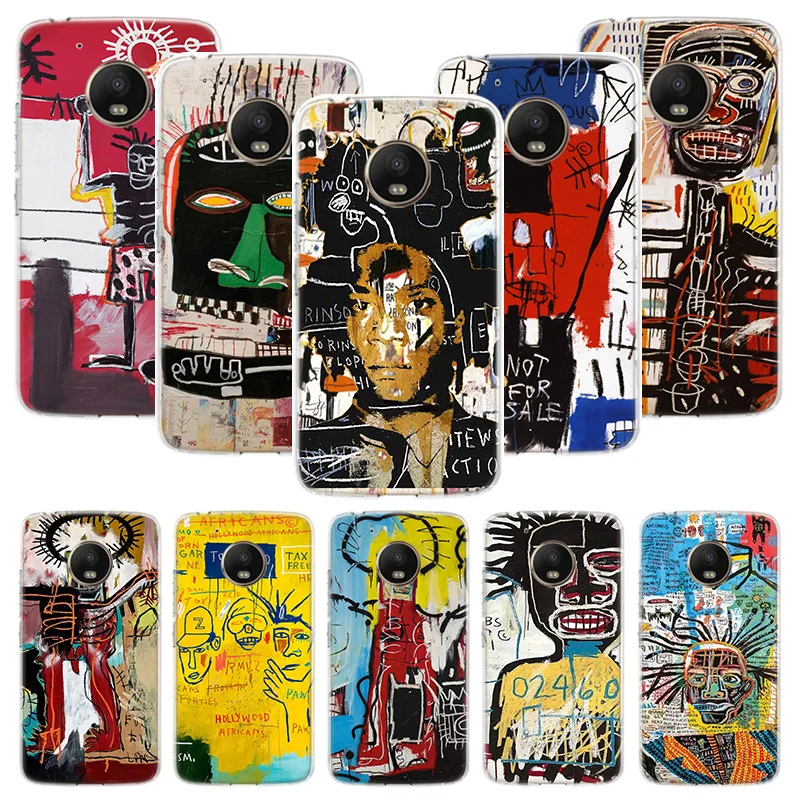 Чехол для телефона с изображением граффити Джинса Мишеля Basquiat Motorola Moto G9 G8 G7 G6 G5 E6 E5
