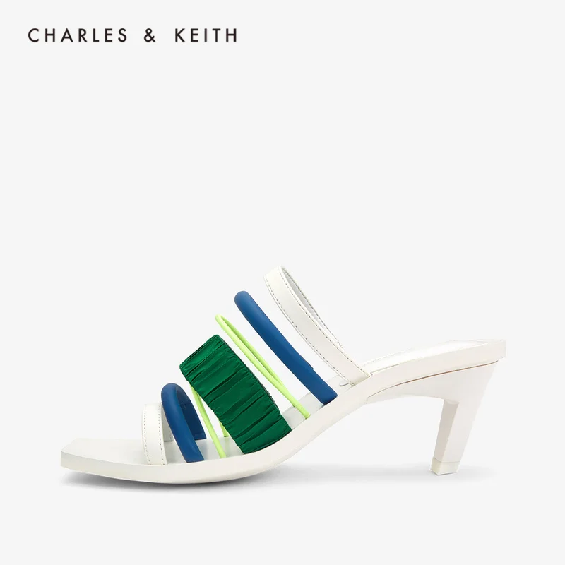 CHARLES＆KEITH Новинка на 2020 CK1-61680051Женские ткфли высоком каблуке Сплошной цвет модные |