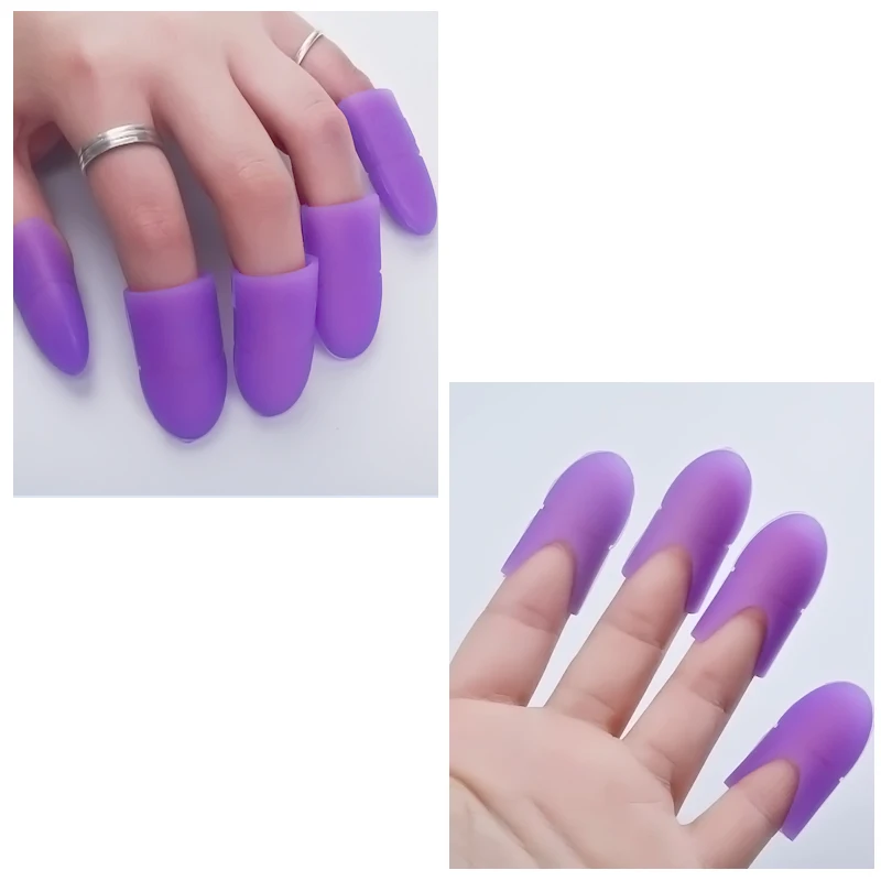 Nail Polish Remover Gel Debonder 5Pcs Wearable Soakers Pad Holder Reusable Silicone