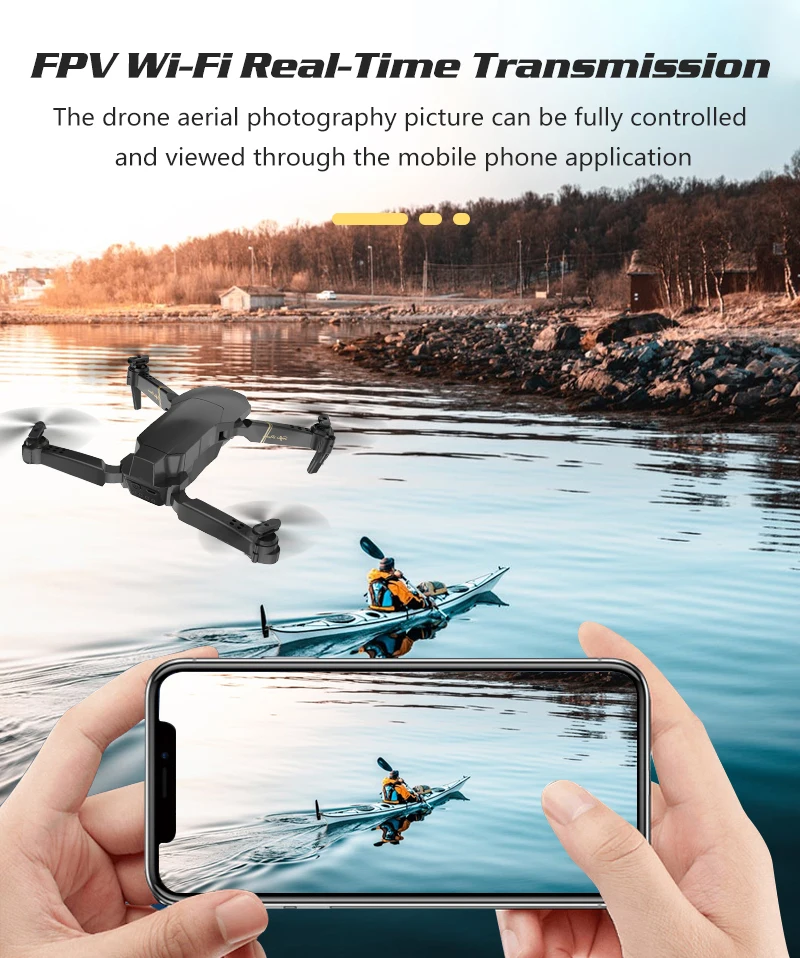 E58 Wi-Fi FPV с широкоугольным HD камерой 1080 P, режим удержания высоты, Складная рукоятка, Радиоуправляемый квадрокоптер, Дрон X Pro RTF, Дрон в подарок, gd89