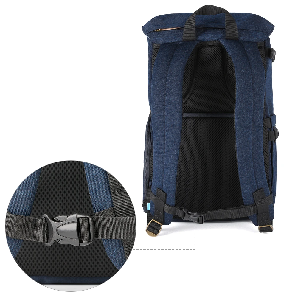 K&F CONCEPT Professional Travel Camera Backpack Case With Tripod Holder Side Compartments Rain Cover for Digital Camera