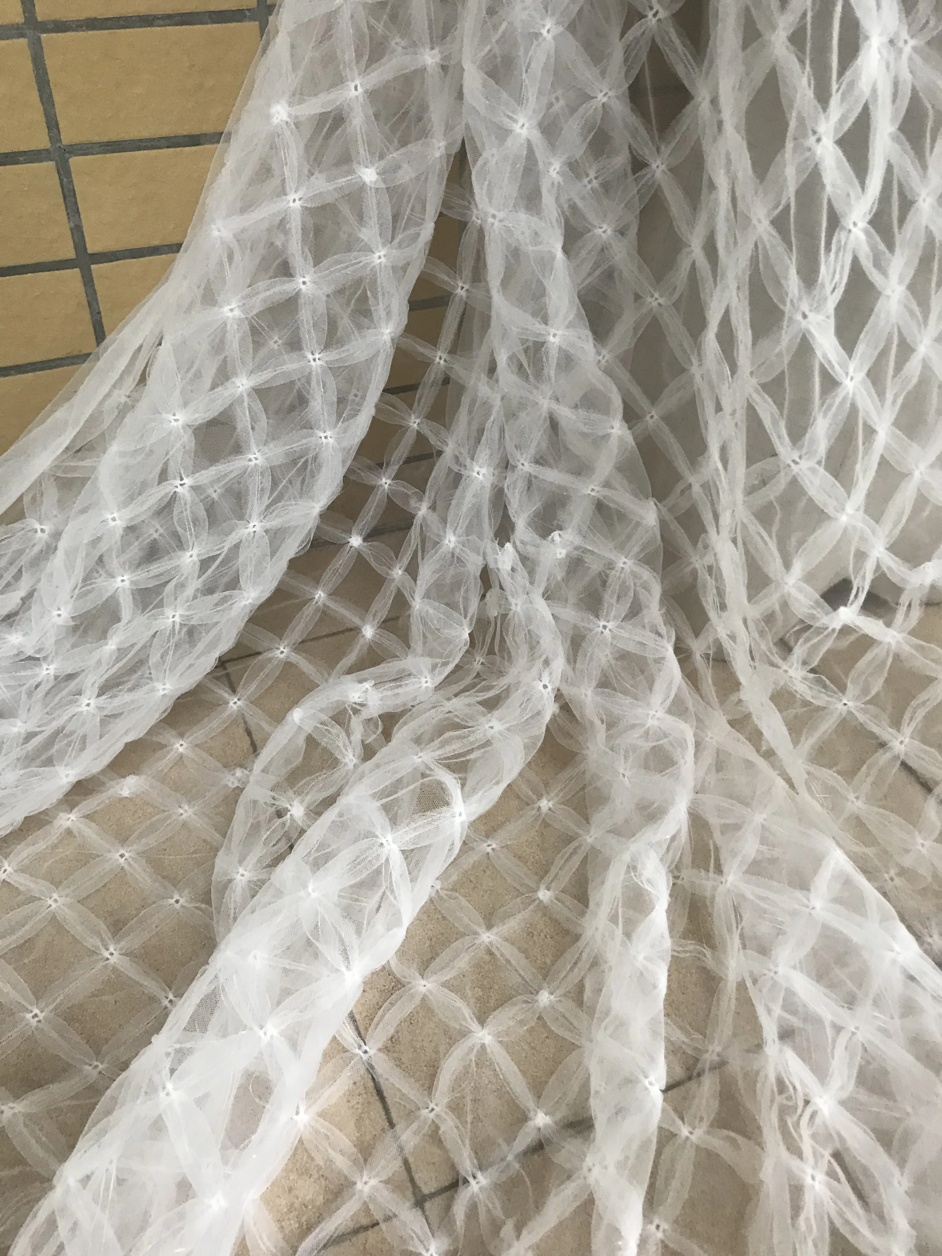 

african french net lace fabric J-628816 hot sale tulle net embroidery lace for party dress