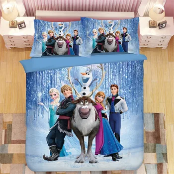 

Cartoon Frozen Princess Elsa Anna Girls Bedding Set Children's Duvet Cover Set Bedroom Decor Twin/Single Size Birthday Gift