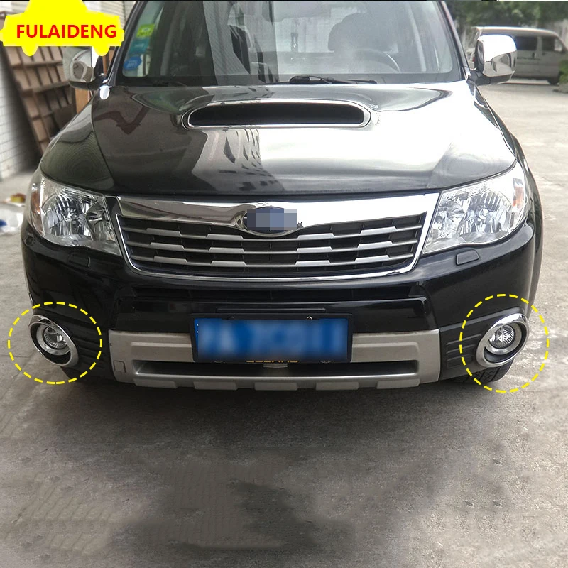 2 шт. для Subaru Forester 2009-2012 ABS Хром Передняя противотуманная фара Крышка лампы отделка автомобиля Стайлинг Аксессуары